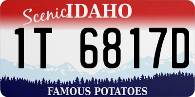 ID license plate 1T6817D
