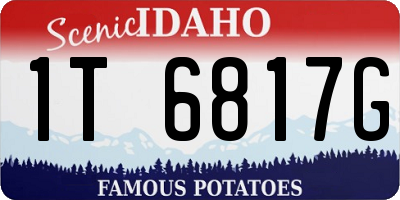 ID license plate 1T6817G