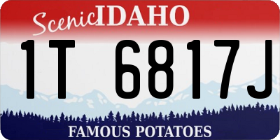 ID license plate 1T6817J