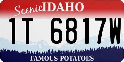 ID license plate 1T6817W