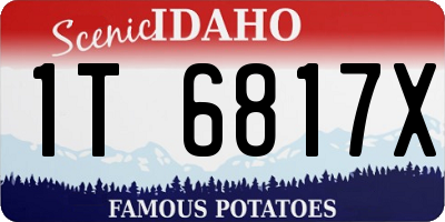 ID license plate 1T6817X