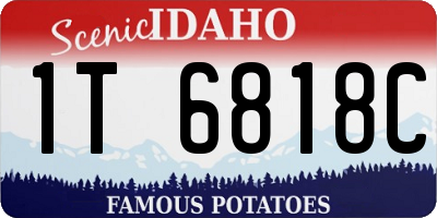 ID license plate 1T6818C