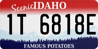 ID license plate 1T6818E