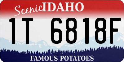ID license plate 1T6818F
