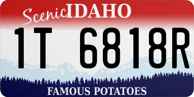 ID license plate 1T6818R