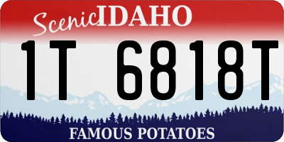 ID license plate 1T6818T