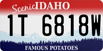 ID license plate 1T6818W