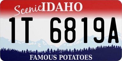 ID license plate 1T6819A