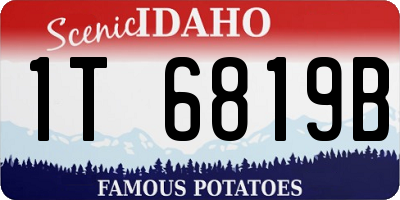 ID license plate 1T6819B
