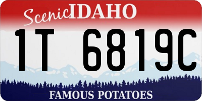 ID license plate 1T6819C