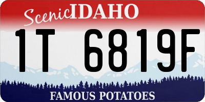 ID license plate 1T6819F