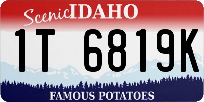 ID license plate 1T6819K