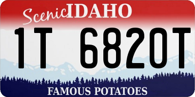 ID license plate 1T6820T