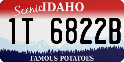 ID license plate 1T6822B