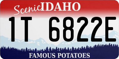ID license plate 1T6822E