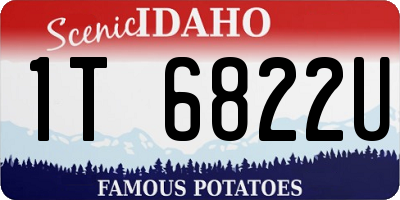 ID license plate 1T6822U