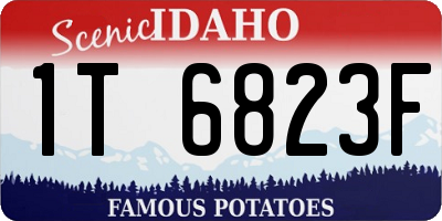 ID license plate 1T6823F