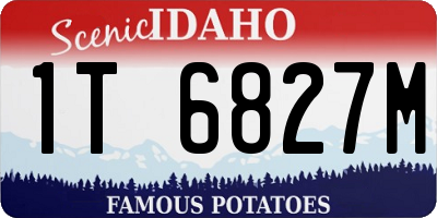 ID license plate 1T6827M