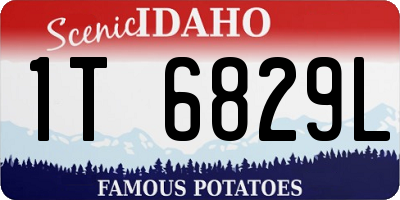 ID license plate 1T6829L