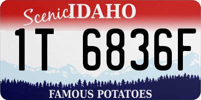 ID license plate 1T6836F