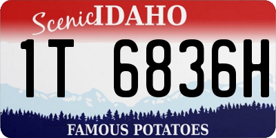 ID license plate 1T6836H