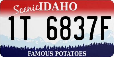 ID license plate 1T6837F