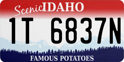 ID license plate 1T6837N