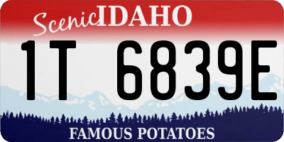 ID license plate 1T6839E