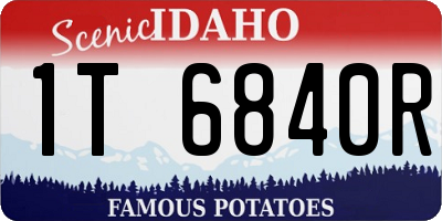 ID license plate 1T6840R