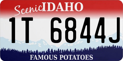 ID license plate 1T6844J