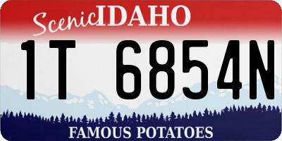 ID license plate 1T6854N
