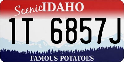 ID license plate 1T6857J