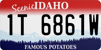 ID license plate 1T6861W