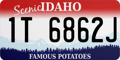 ID license plate 1T6862J