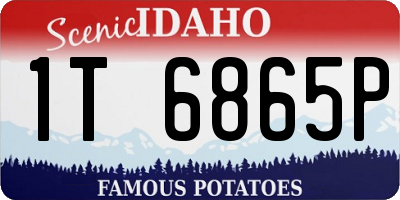 ID license plate 1T6865P