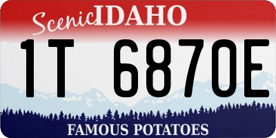 ID license plate 1T6870E
