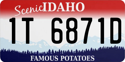 ID license plate 1T6871D