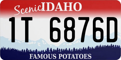 ID license plate 1T6876D
