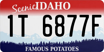 ID license plate 1T6877F