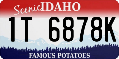 ID license plate 1T6878K