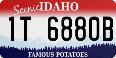ID license plate 1T6880B