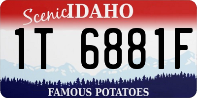 ID license plate 1T6881F