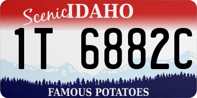 ID license plate 1T6882C