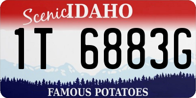 ID license plate 1T6883G