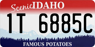 ID license plate 1T6885C