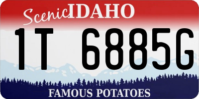 ID license plate 1T6885G