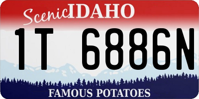 ID license plate 1T6886N