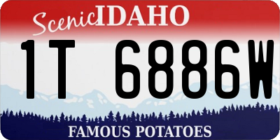 ID license plate 1T6886W