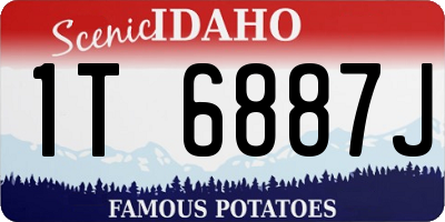 ID license plate 1T6887J