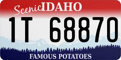 ID license plate 1T6887O